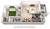 A2 1 bedroom floor plan 1 bedroom floor plan at The Willows on Rosemeade, 75287